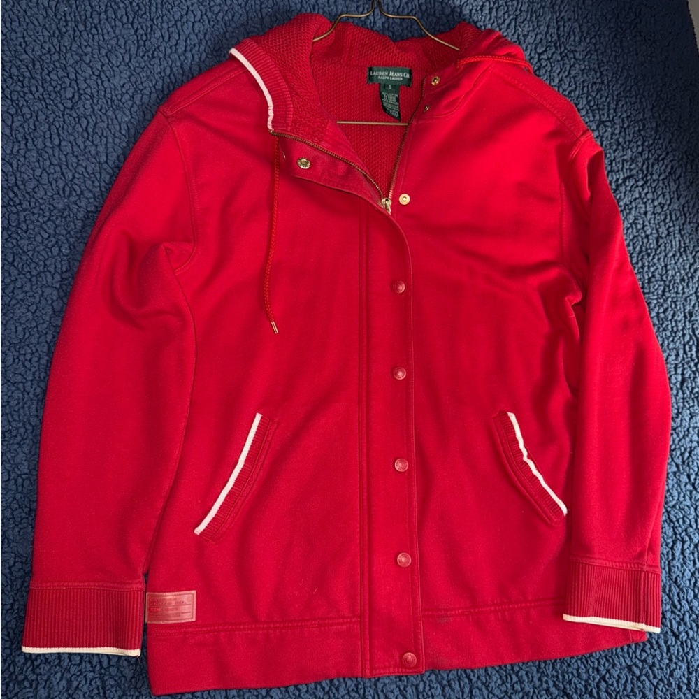 Lauren Jean company, Ralph Lauren Red Cotton Jacket.